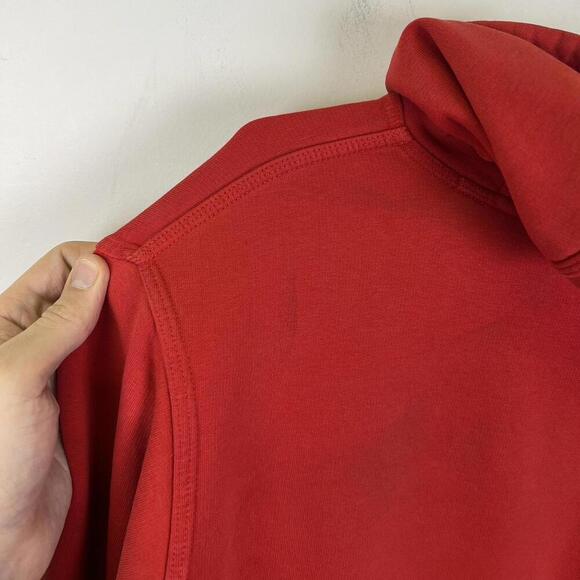 Vintage Nike Red Pullover Hoodie with Classic Logo - Picture 4 of 7